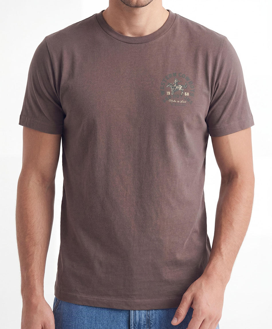 Polera hombre estampado western
