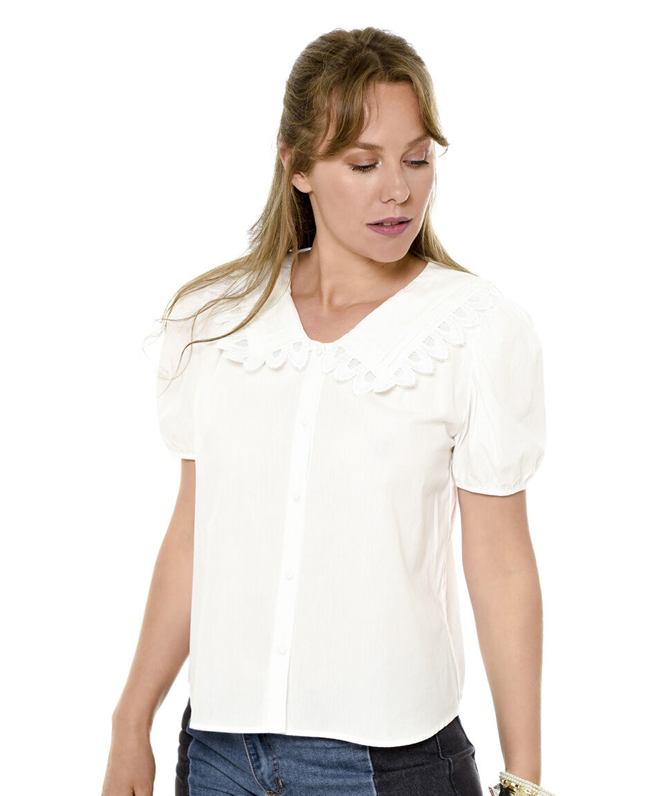 Blusa cuello baby doll