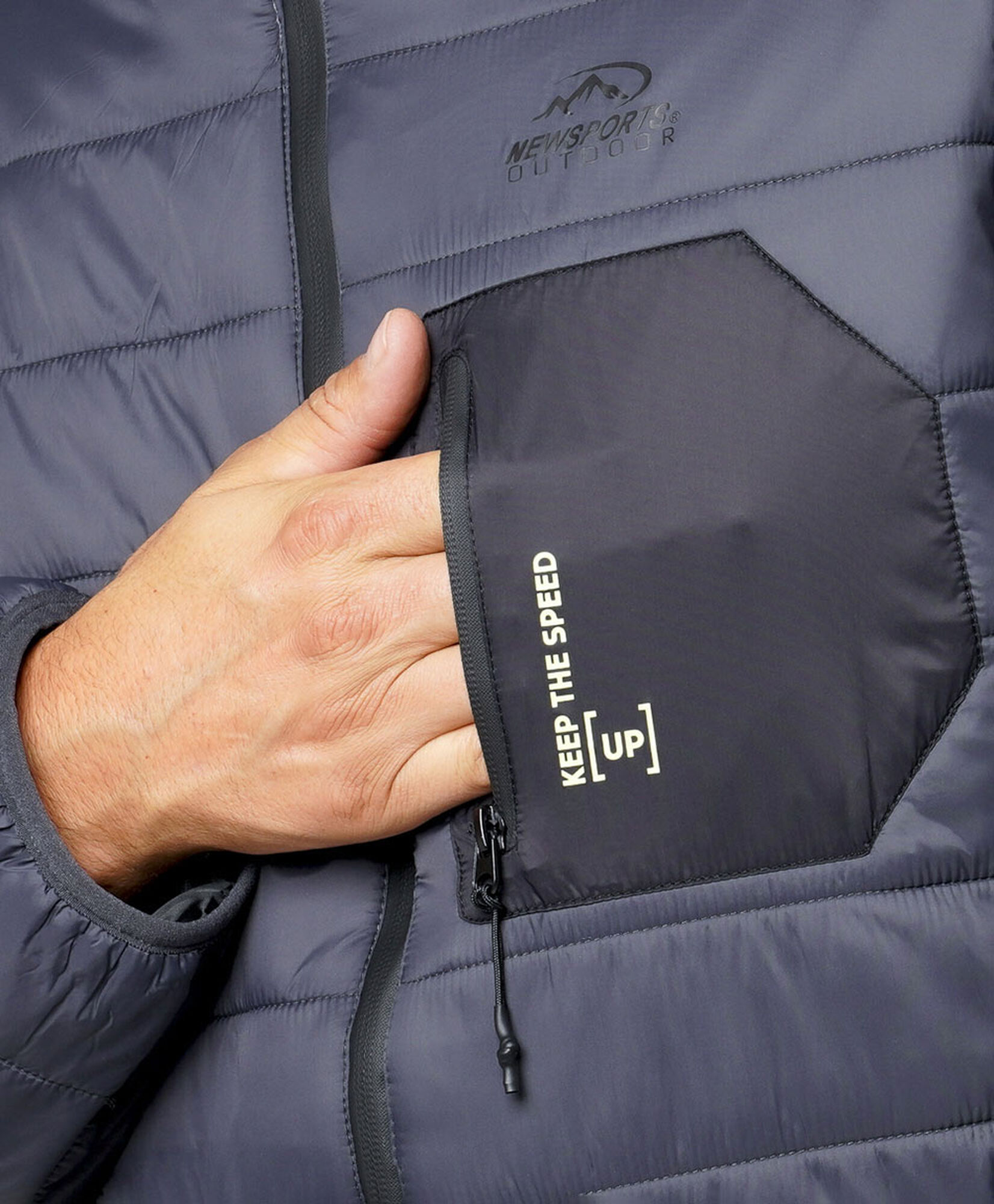 Parka deportiva hombre acolchada bicolor Parka deportiva hombre acolchada bicolor