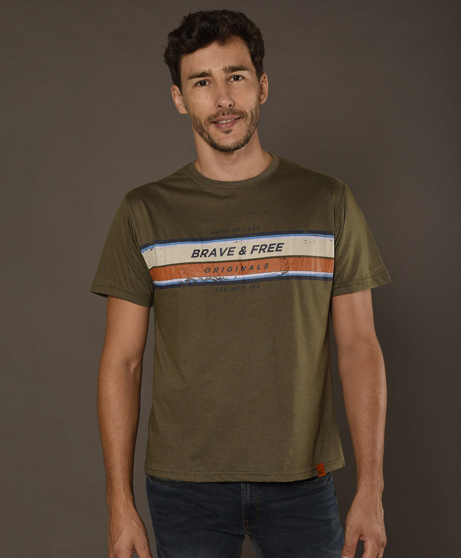 Polera manga corta cuello redondo