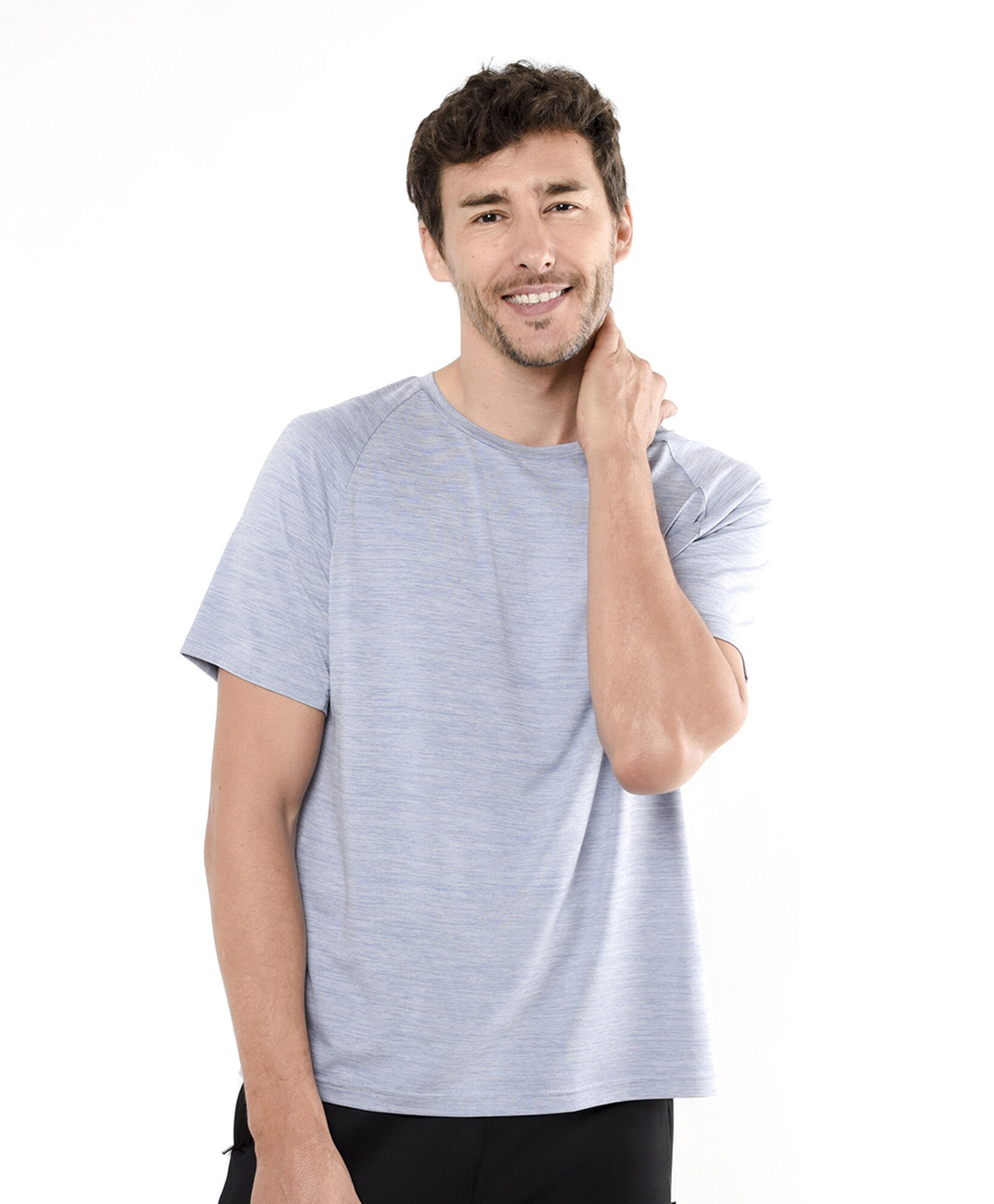 Polera deportiva hombre lisa celeste Polera deportiva hombre lisa celeste