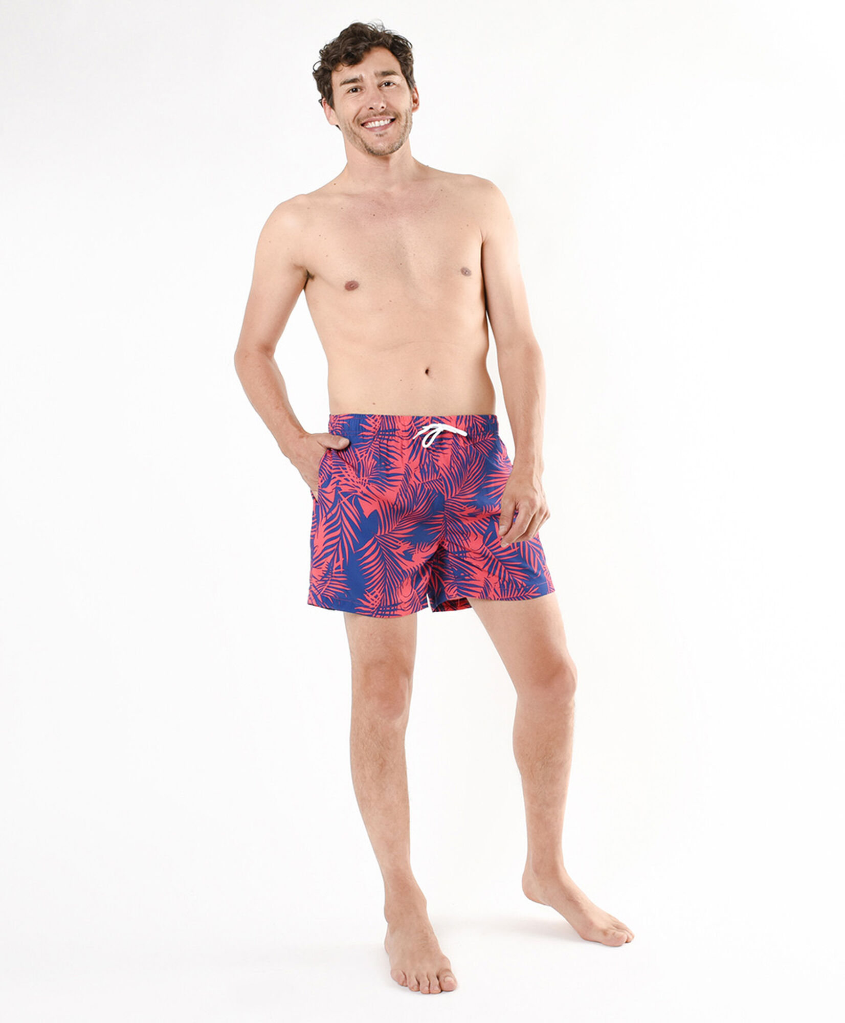 Traje de baño hombre hojas bicolor Traje de baño hombre hojas bicolor
