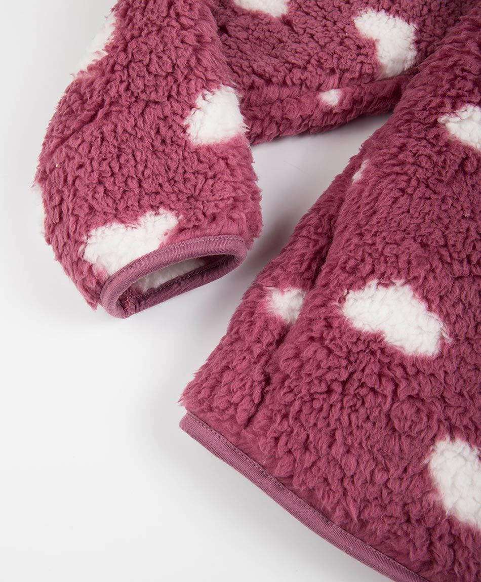 Poler&oacute;n ni&ntilde;a corazones pink