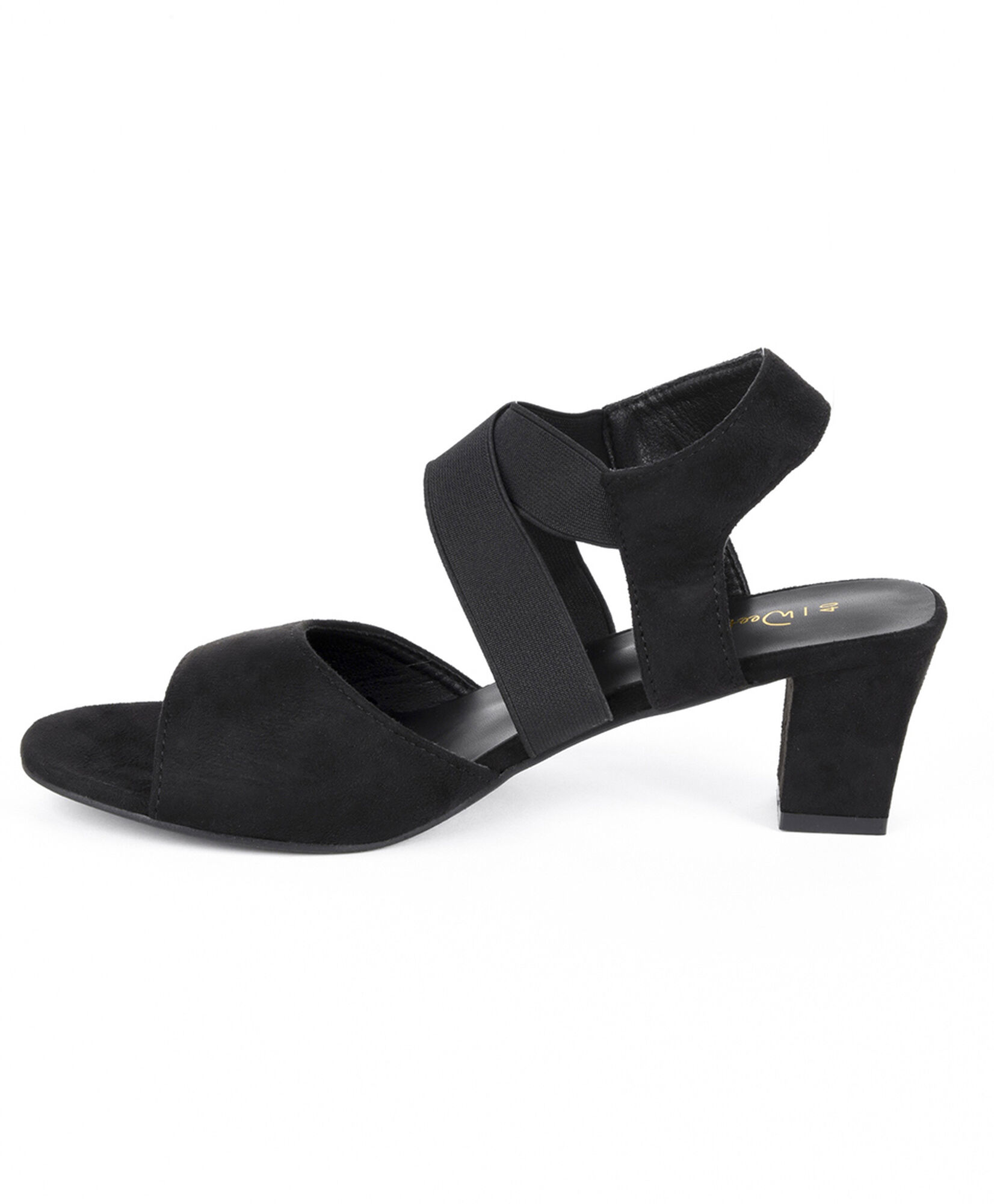 Sandalia mujer negra taco medio Sandalia mujer negra taco medio