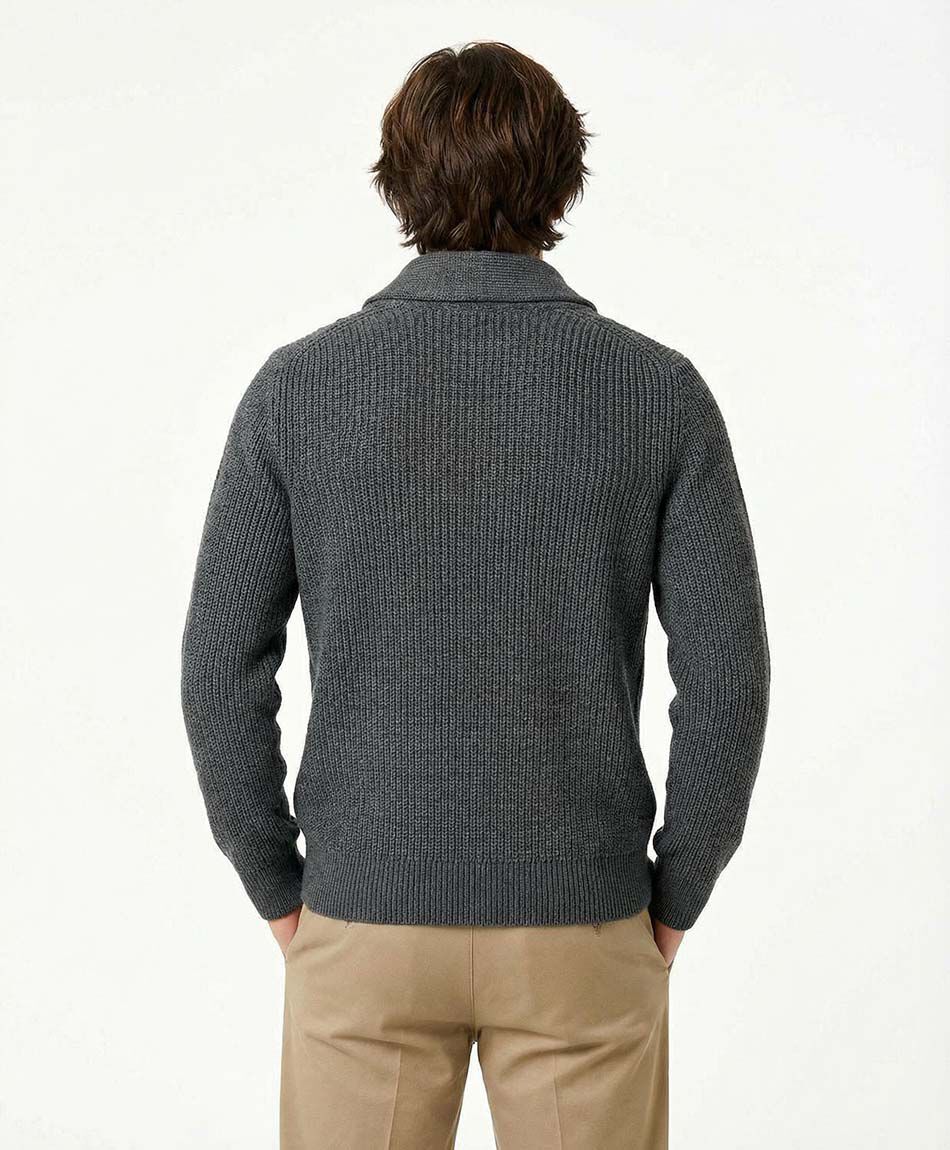 Sweater hombre jacquard botones