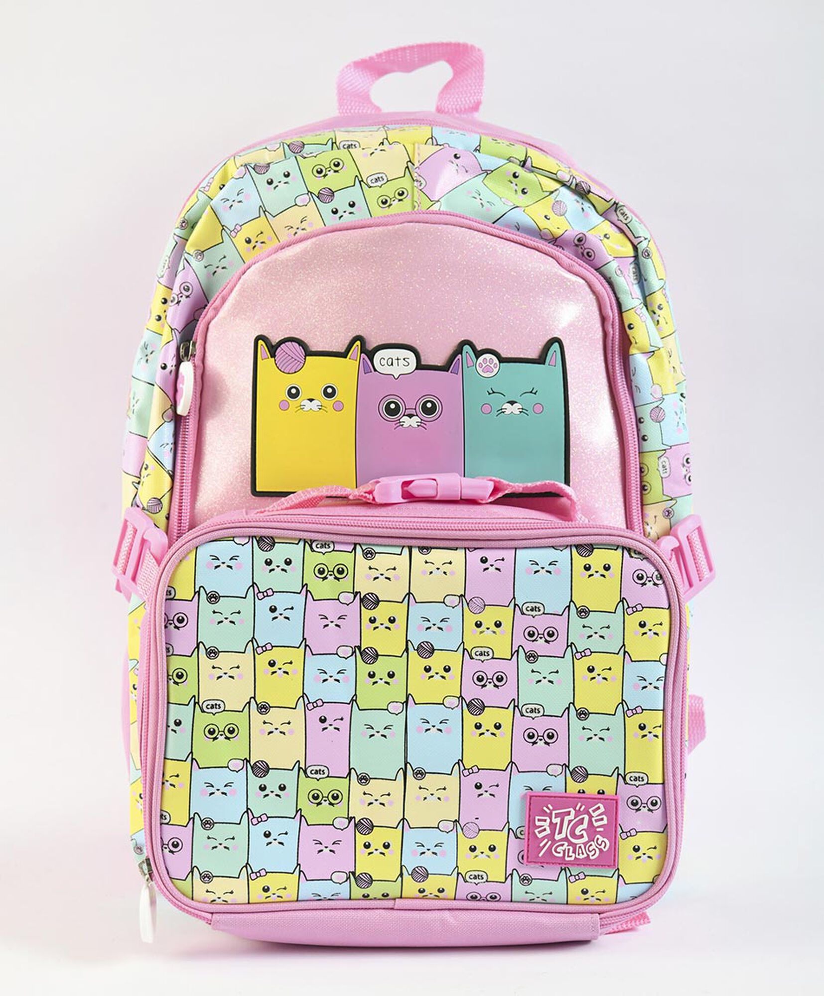 Pack mochila y accesorios escolares gatos Pack mochila y accesorios escolares gatos
