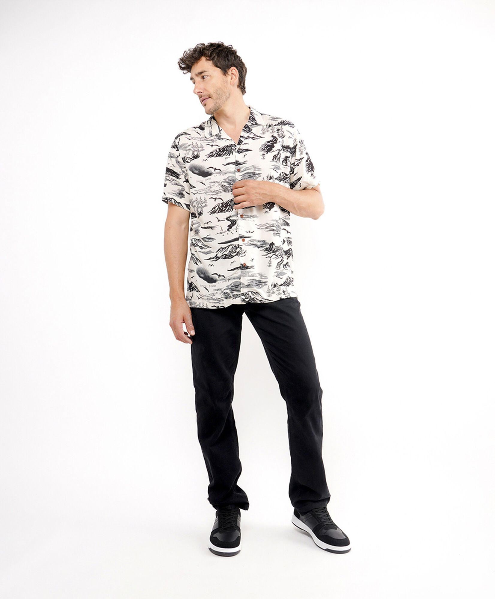 Camisa hombre diseño gaviotas Camisa hombre diseño gaviotas