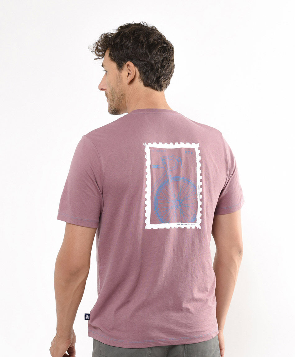 Polera hombre doble estampado bicicleta