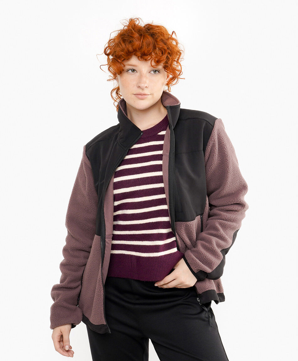 Polar mujer fleece mix  morado