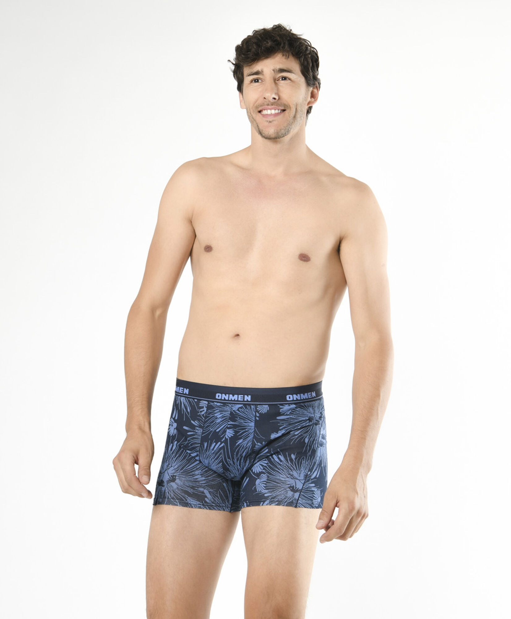 Pack 2 boxer hombre floreado y liso Pack 2 boxer hombre floreado y liso