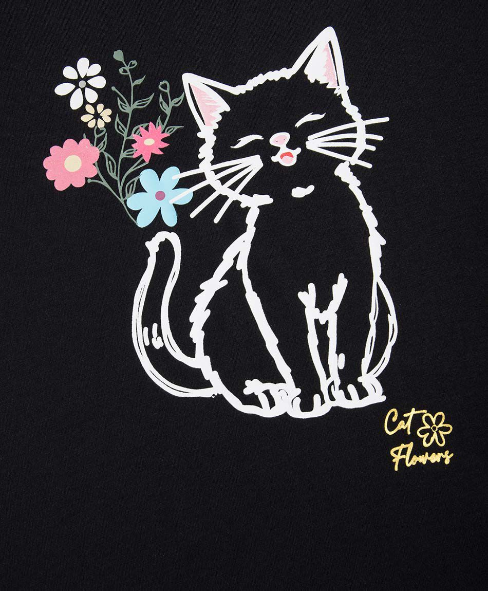 Camisa de dormir mujer black cat