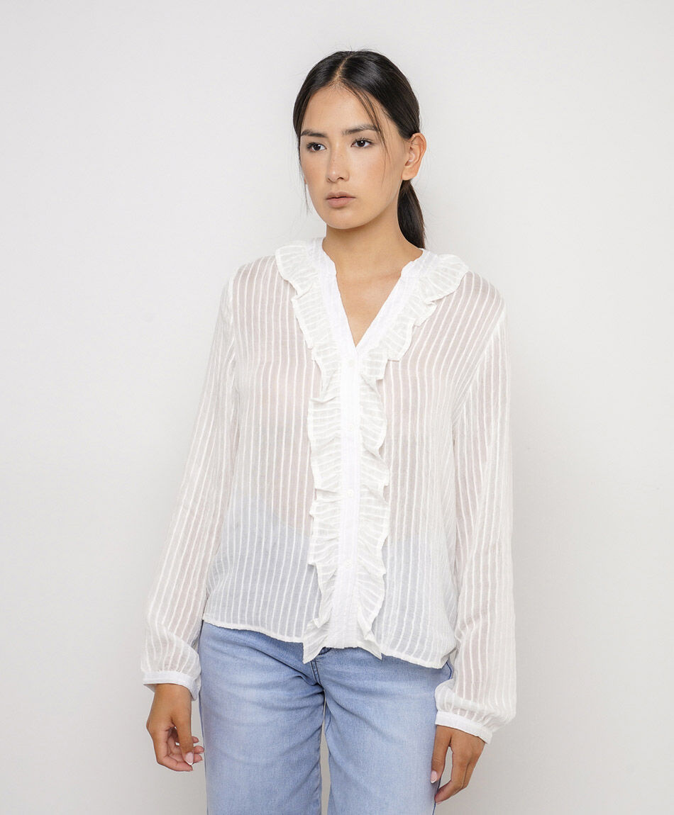 Blusa mujer volantes fresca