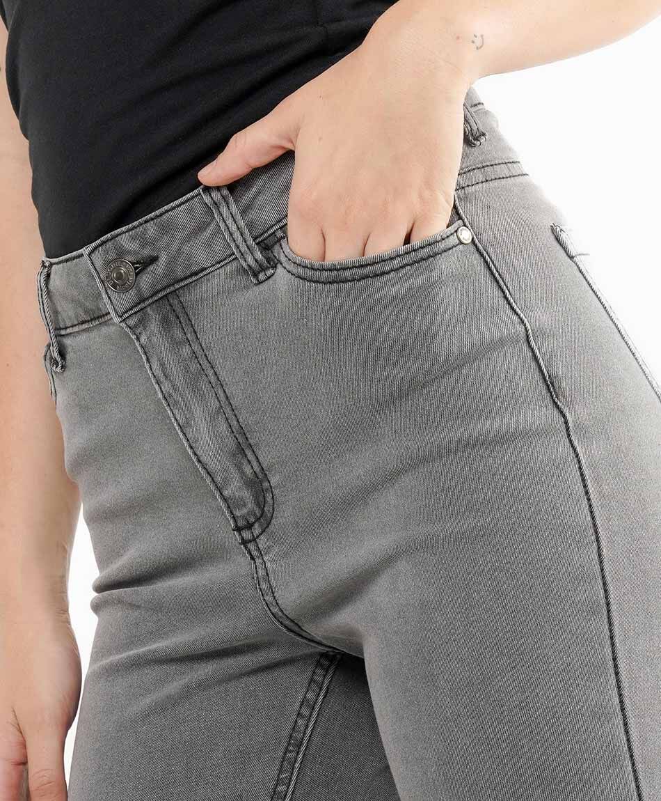 Jeans mujer gris flare