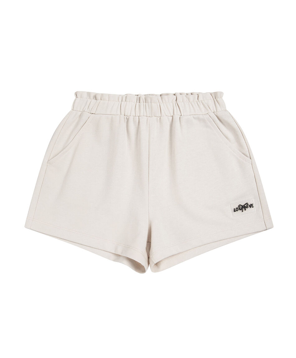 Short ni&ntilde;a b&aacute;sico beige
