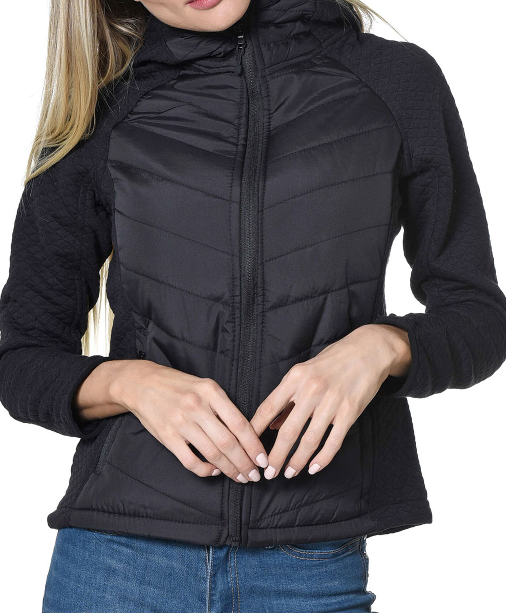 Parka mixta pespuntes Parka mixta pespuntes