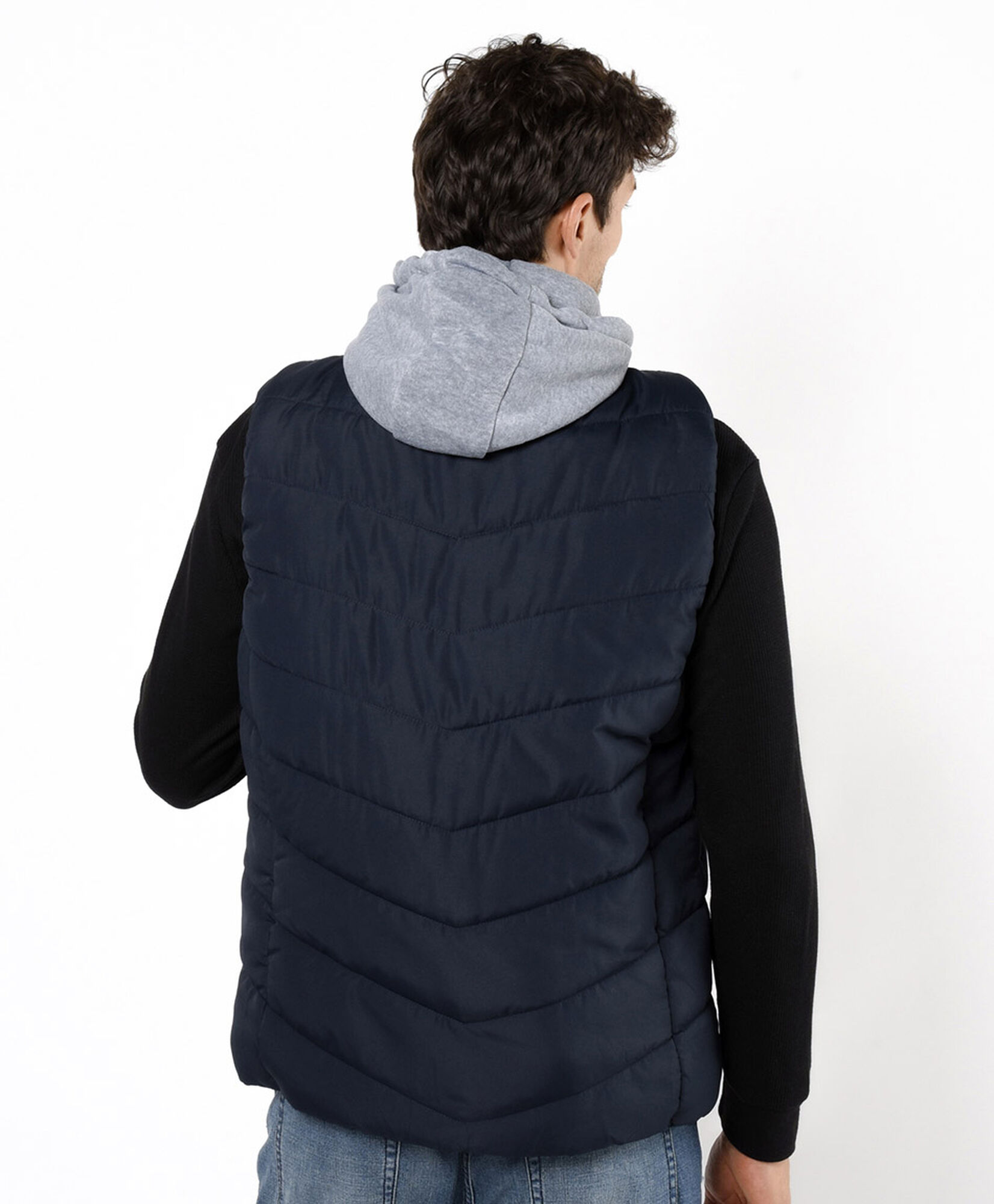 Parka hombre acolchada sin mangas Parka hombre acolchada sin mangas