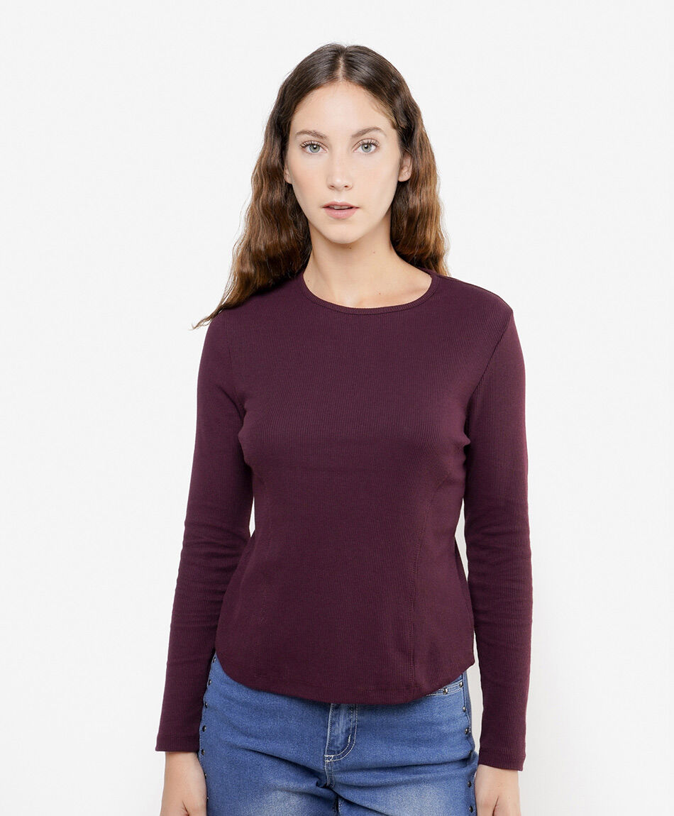 Polera mujer canal&eacute; ajustada