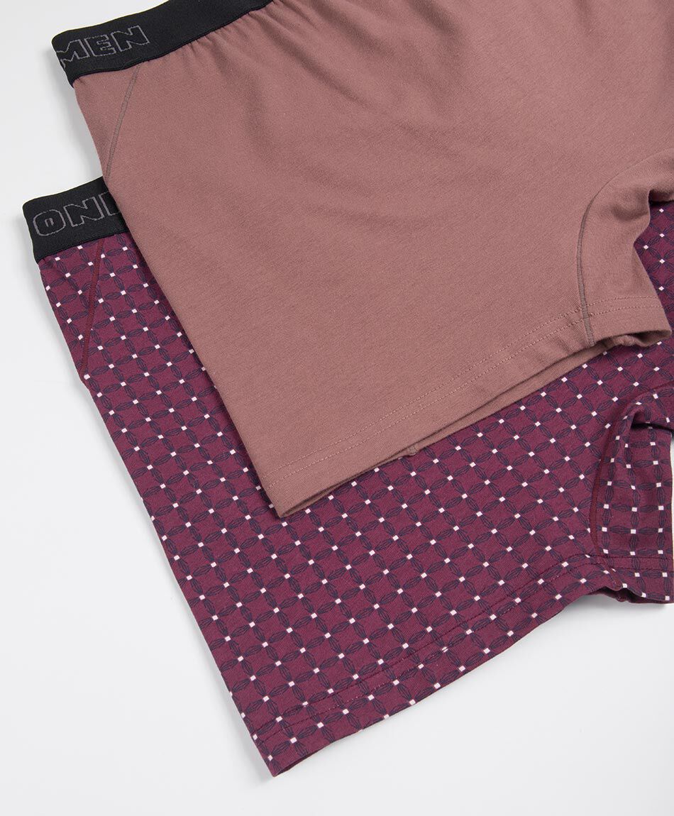 Pack 2 boxer hombre mini print