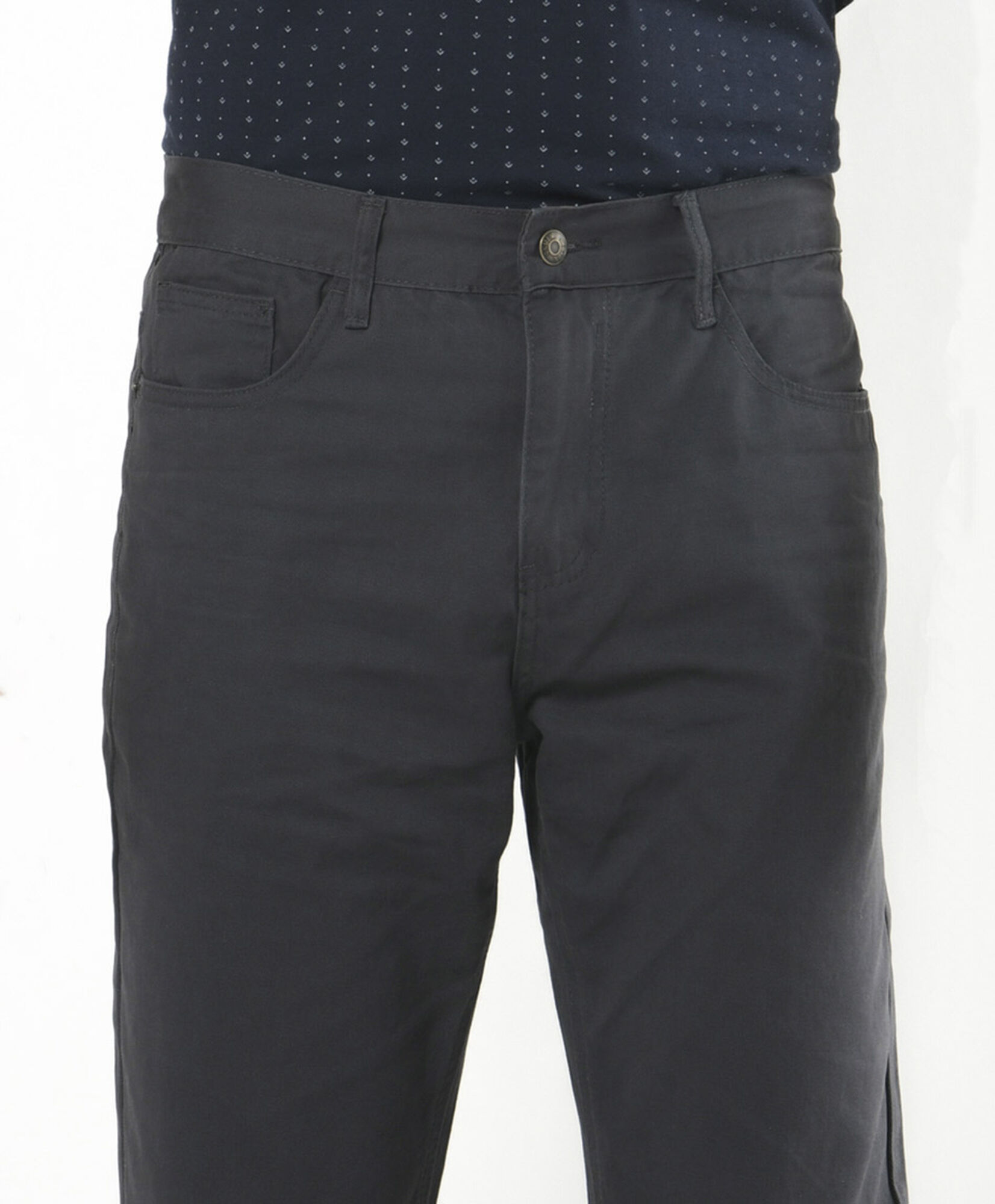 Pantalón hombre liso gris oscuro Pantalón hombre liso gris oscuro