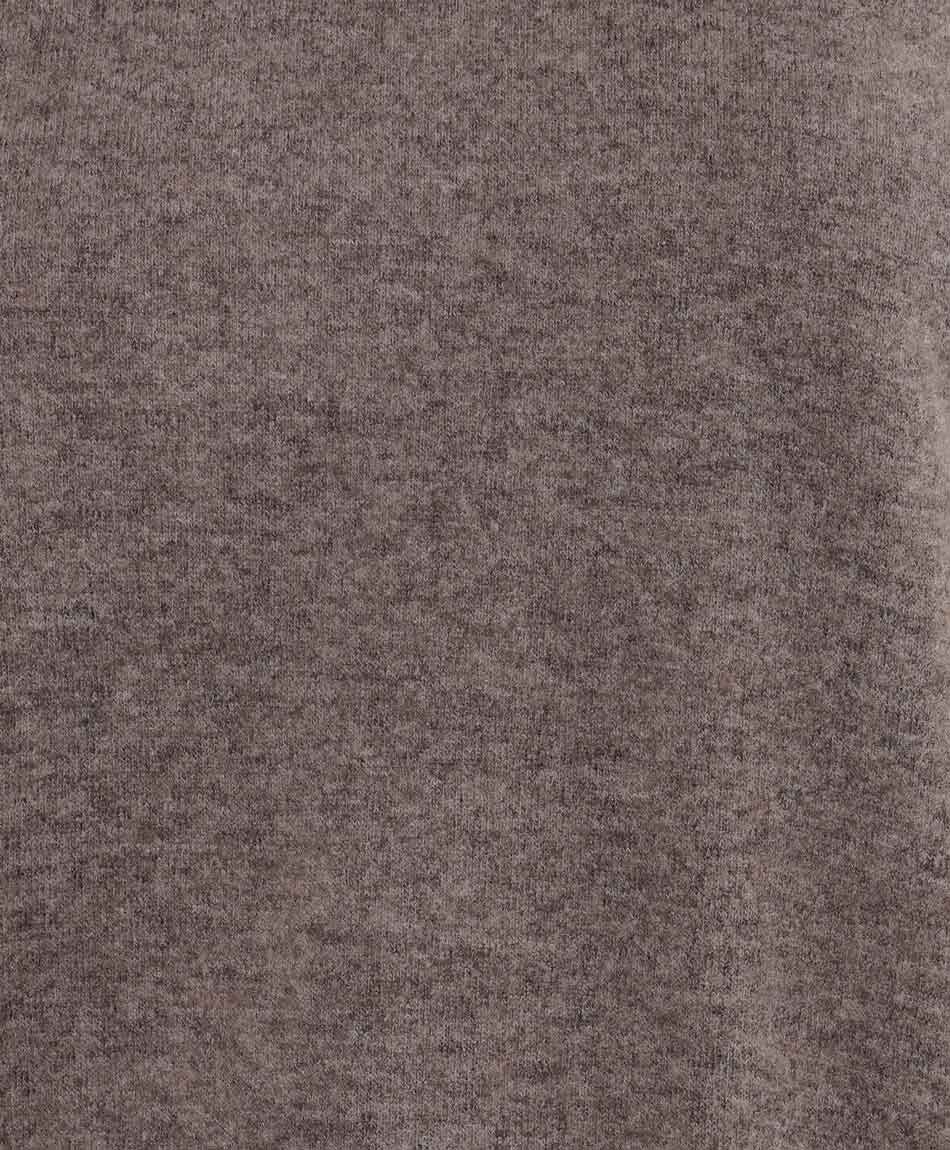 Polera mujer lanosa botones caf&eacute;