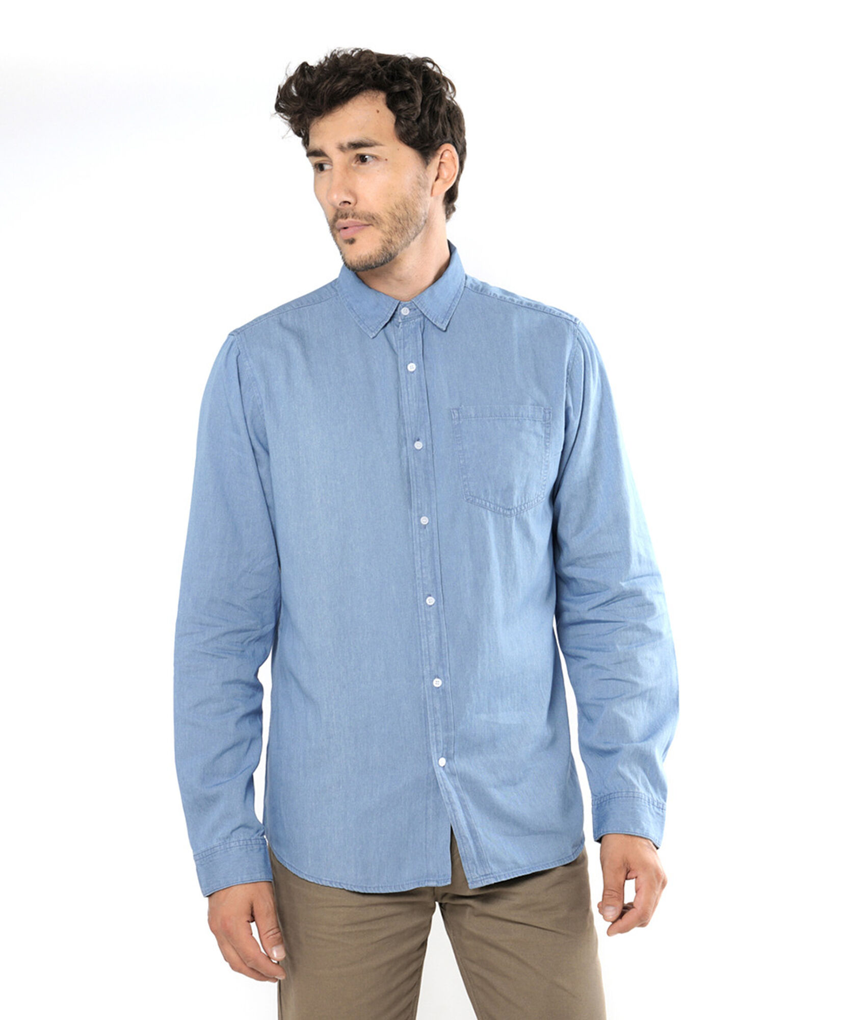 Camisa hombre denim celeste Camisa hombre denim celeste