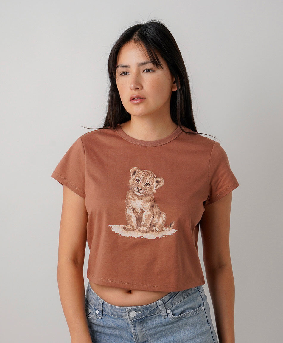 Polera mujer leopardo