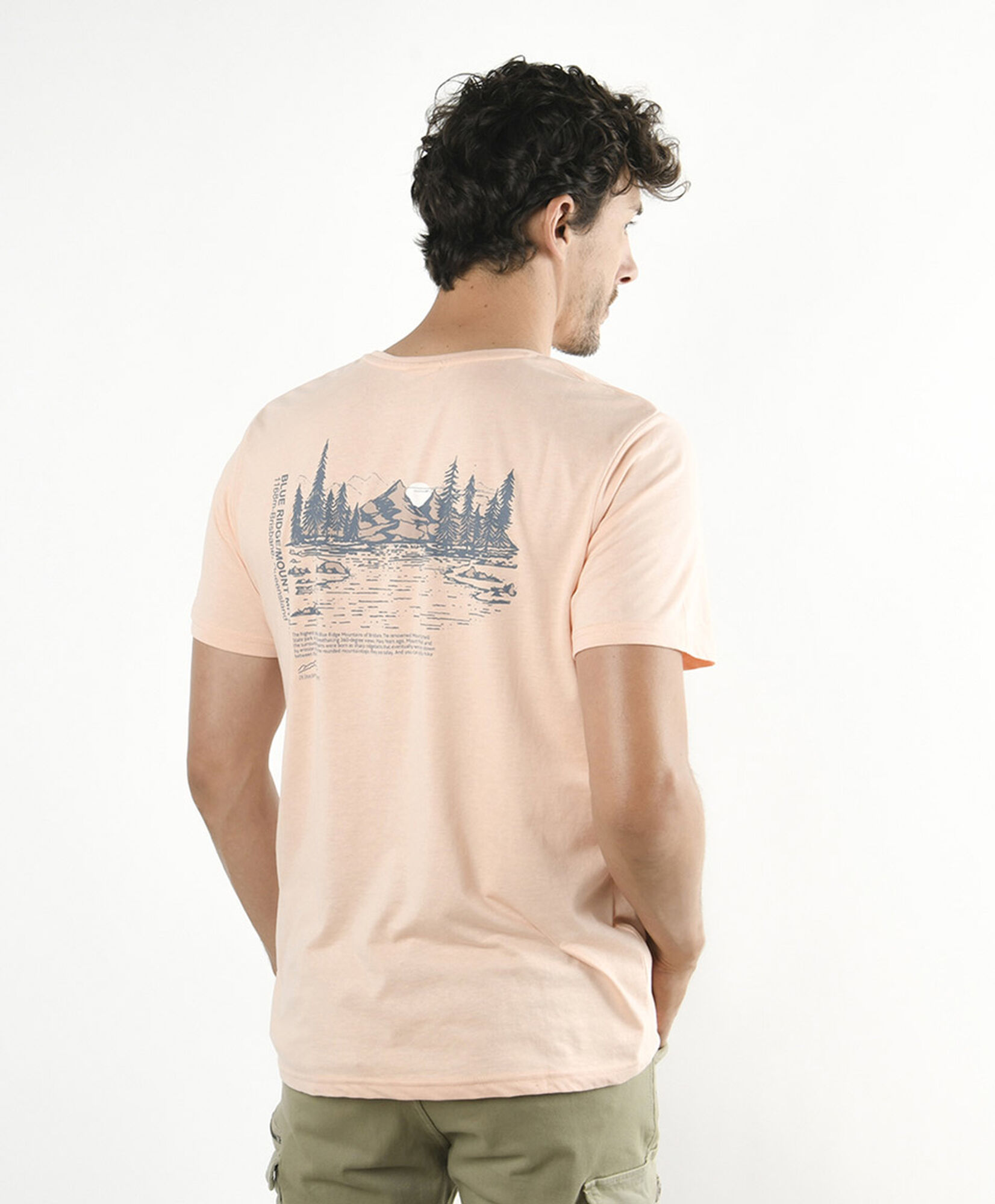 Polera hombre doble estampado paisaje Polera hombre doble estampado paisaje