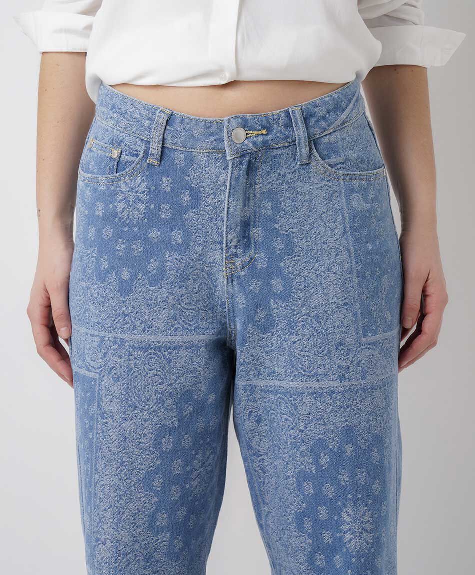 Jeans mujer wide leg estampados