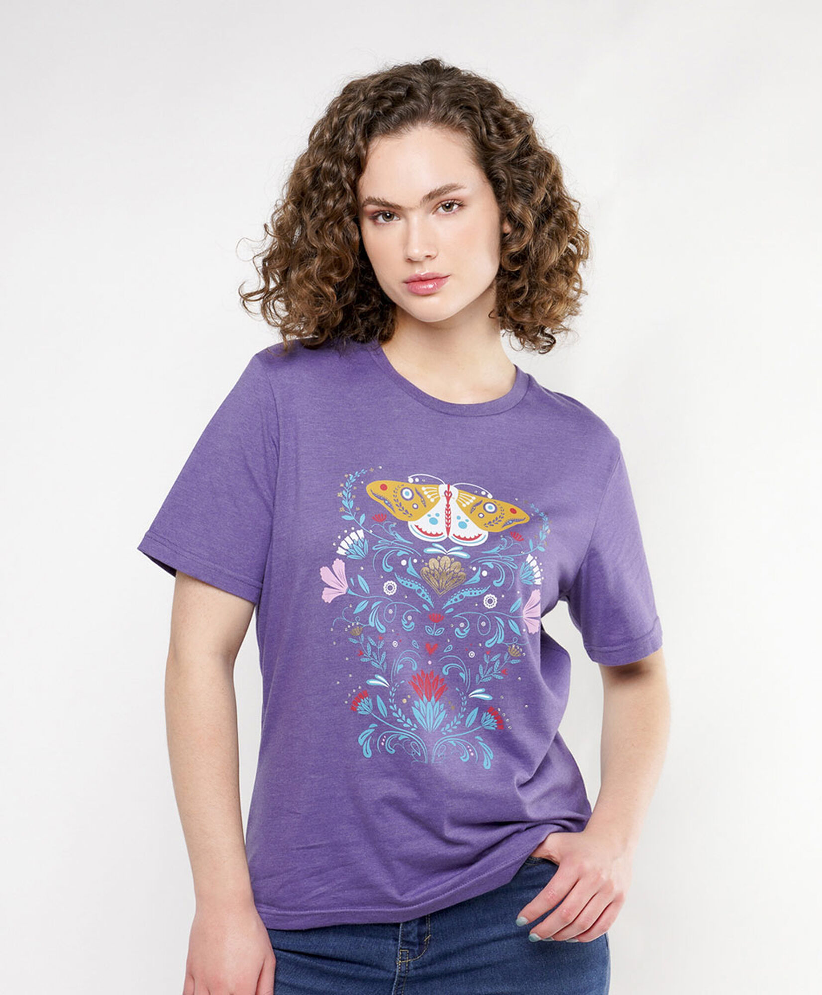 Polera mujer print mariposa Polera mujer print mariposa