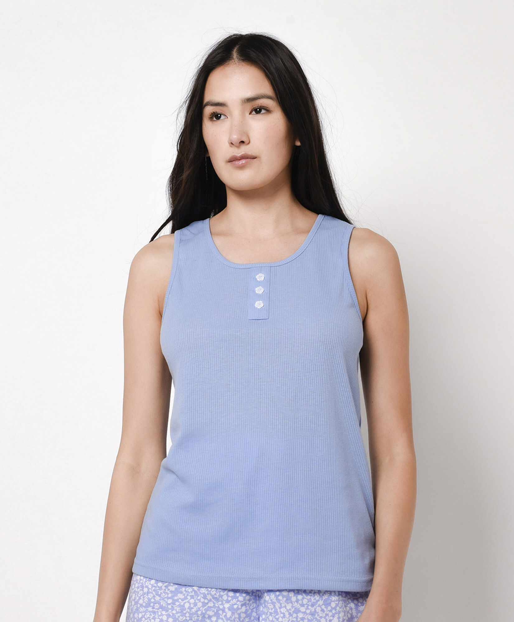 Pijama mujer short acanalado Pijama mujer short acanalado
