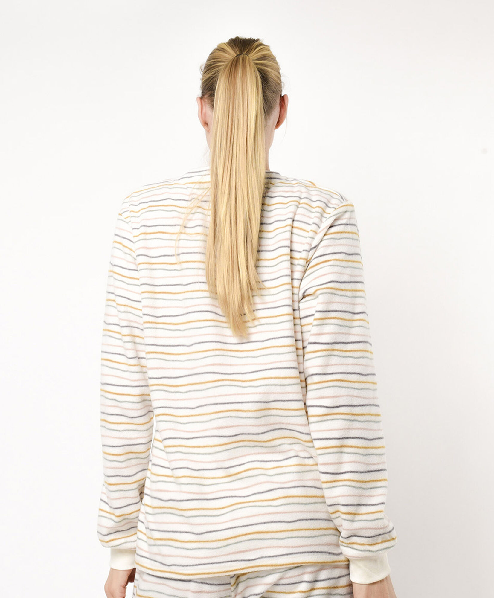 Pijama mujer micro polar rayas Pijama mujer micro polar rayas