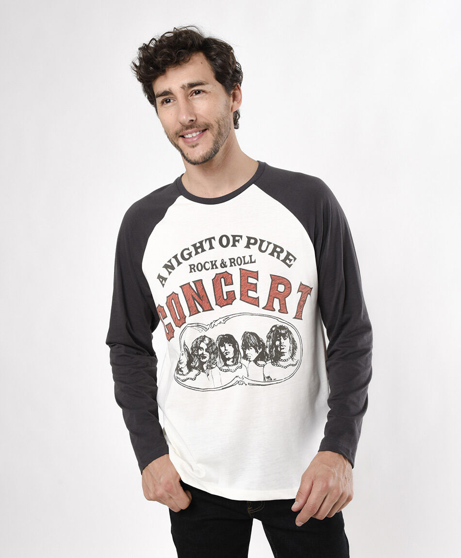 Polera hombre bicolor