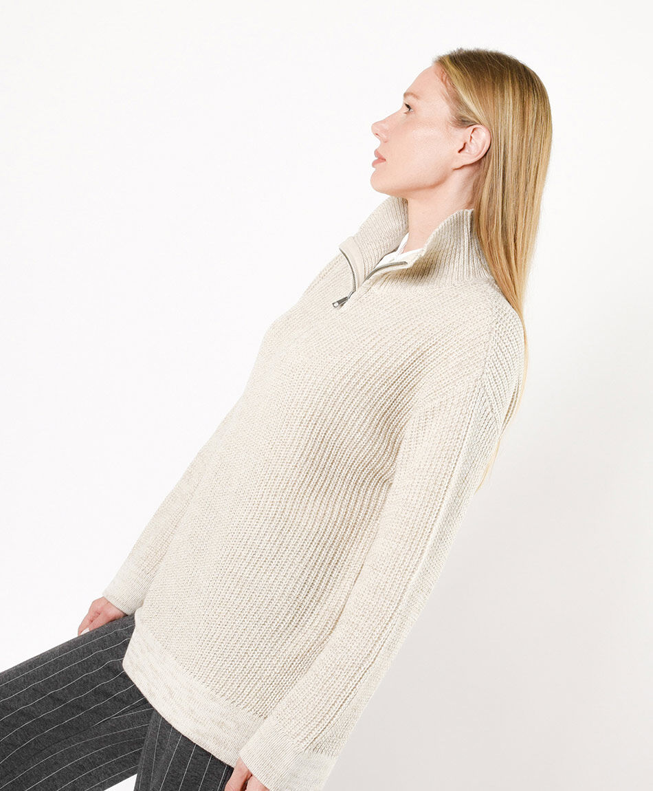 Sweater mujer cuello alto oversize