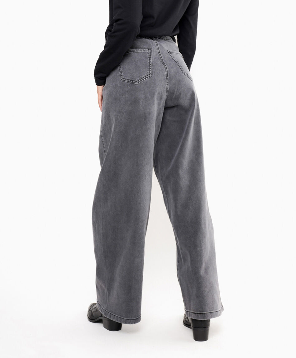 Jeans mujer comfy lazo grey