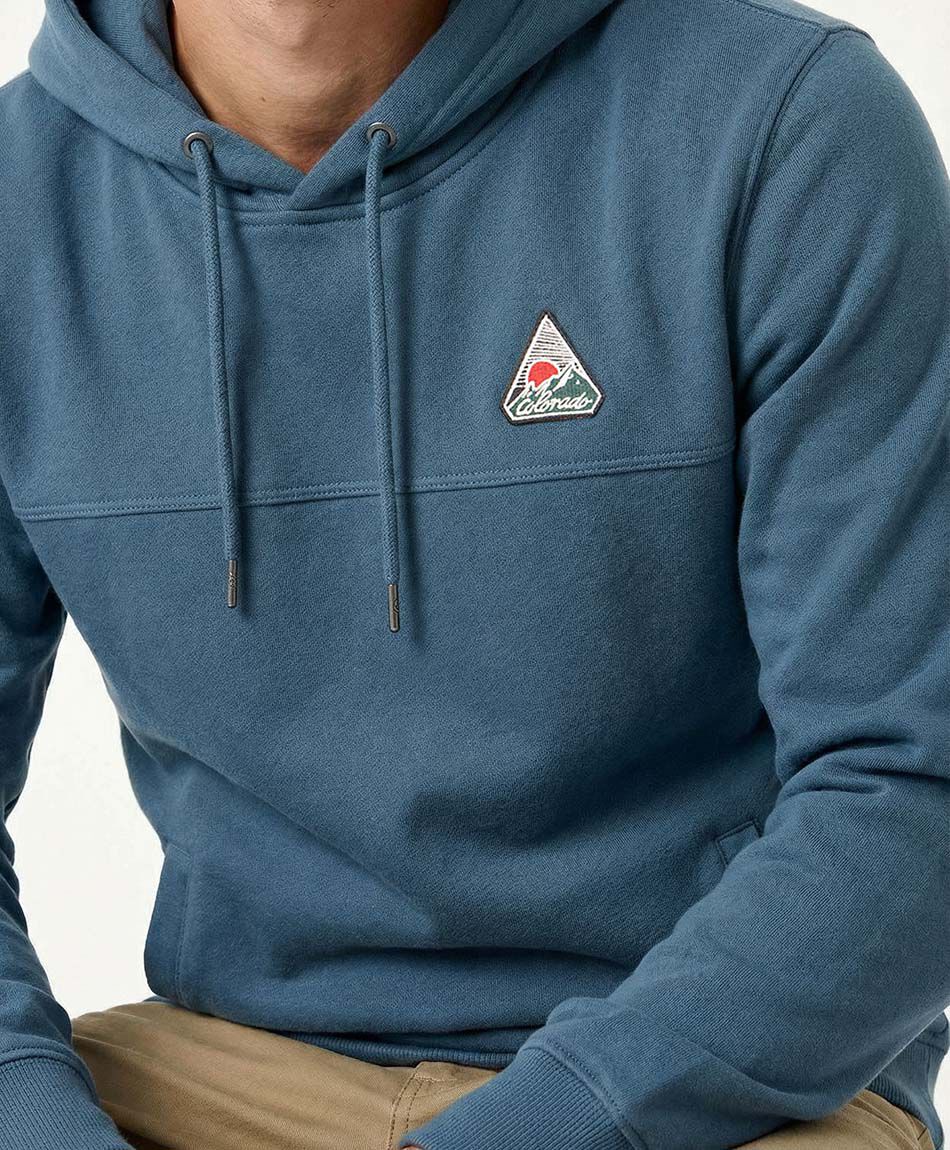 Poler&oacute;n hombre con capucha  colorado