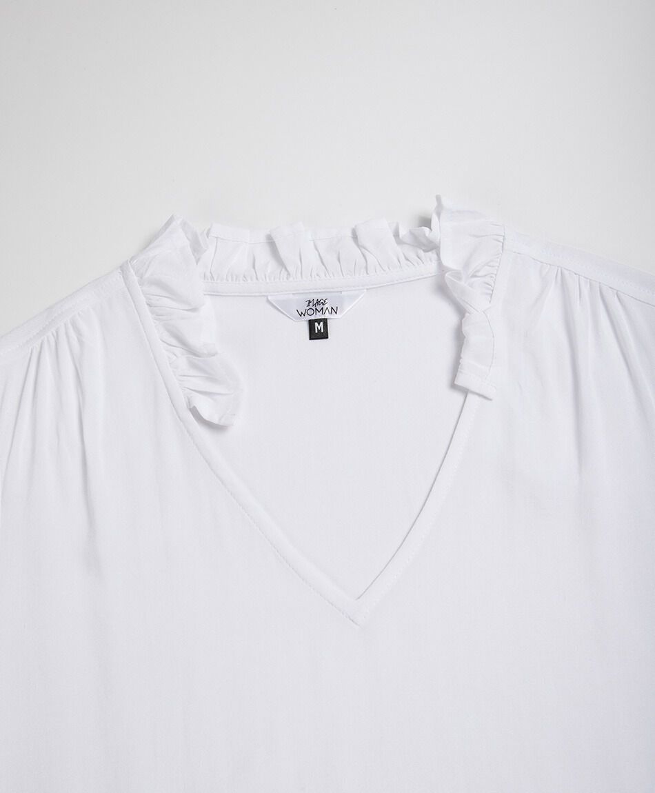 Blusa mujer cuello vuelos