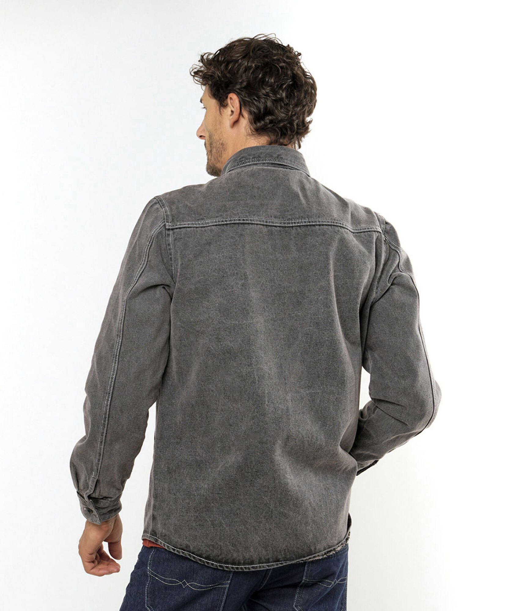 Chaqueta hombre denim gris Chaqueta hombre denim gris