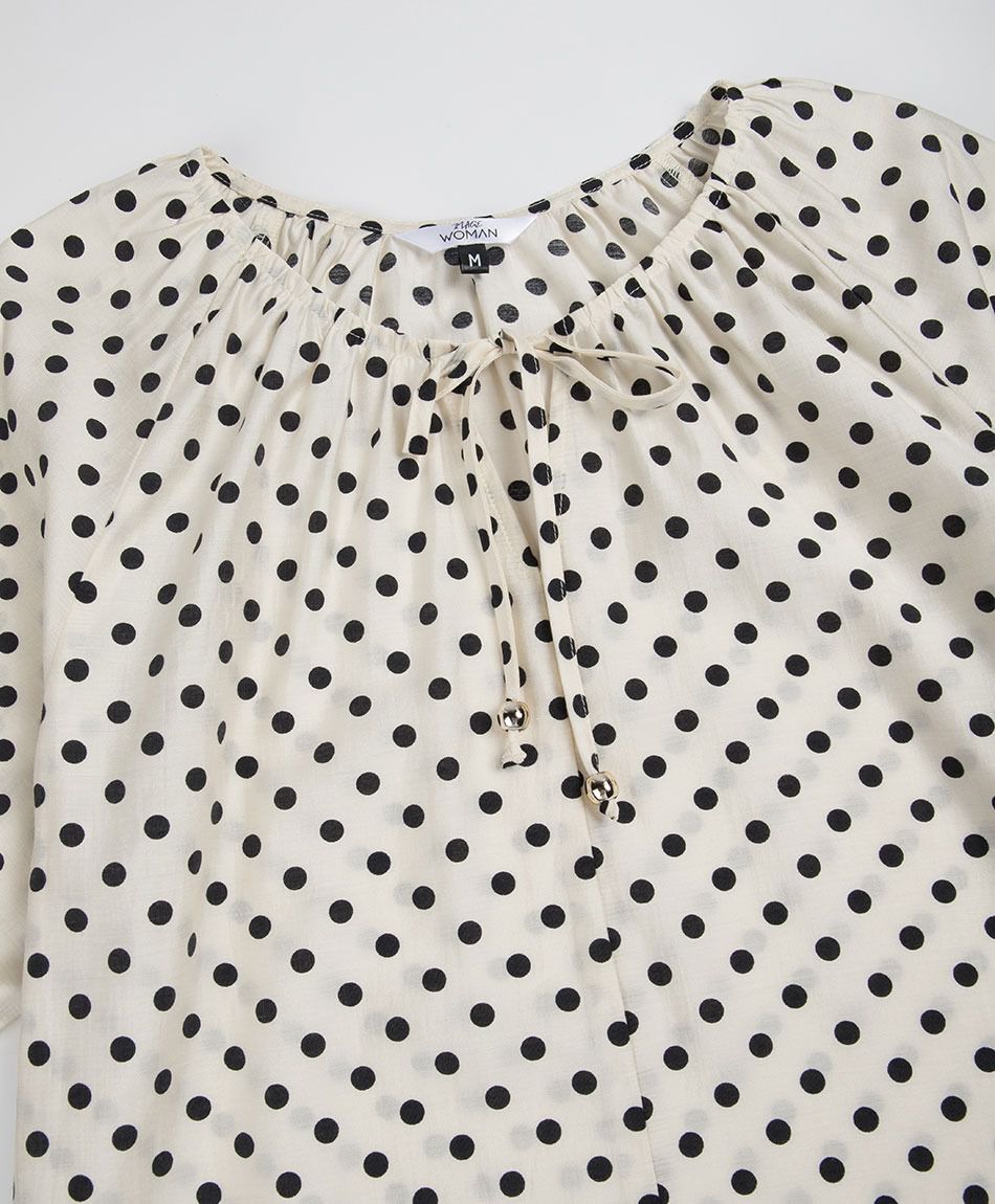 Blusa mujer puntos lazo