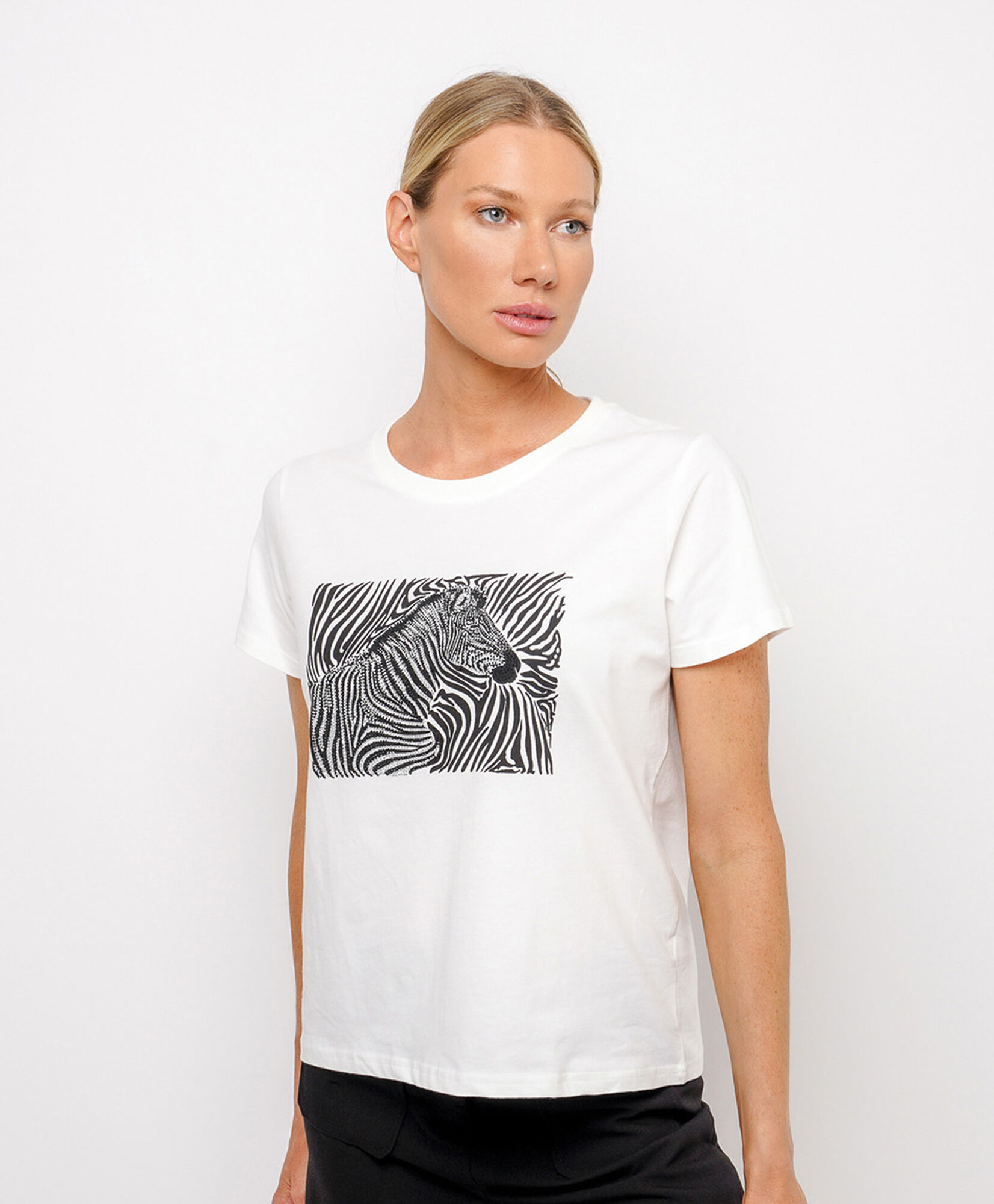 Polera mujer estampado cebra Polera mujer estampado cebra