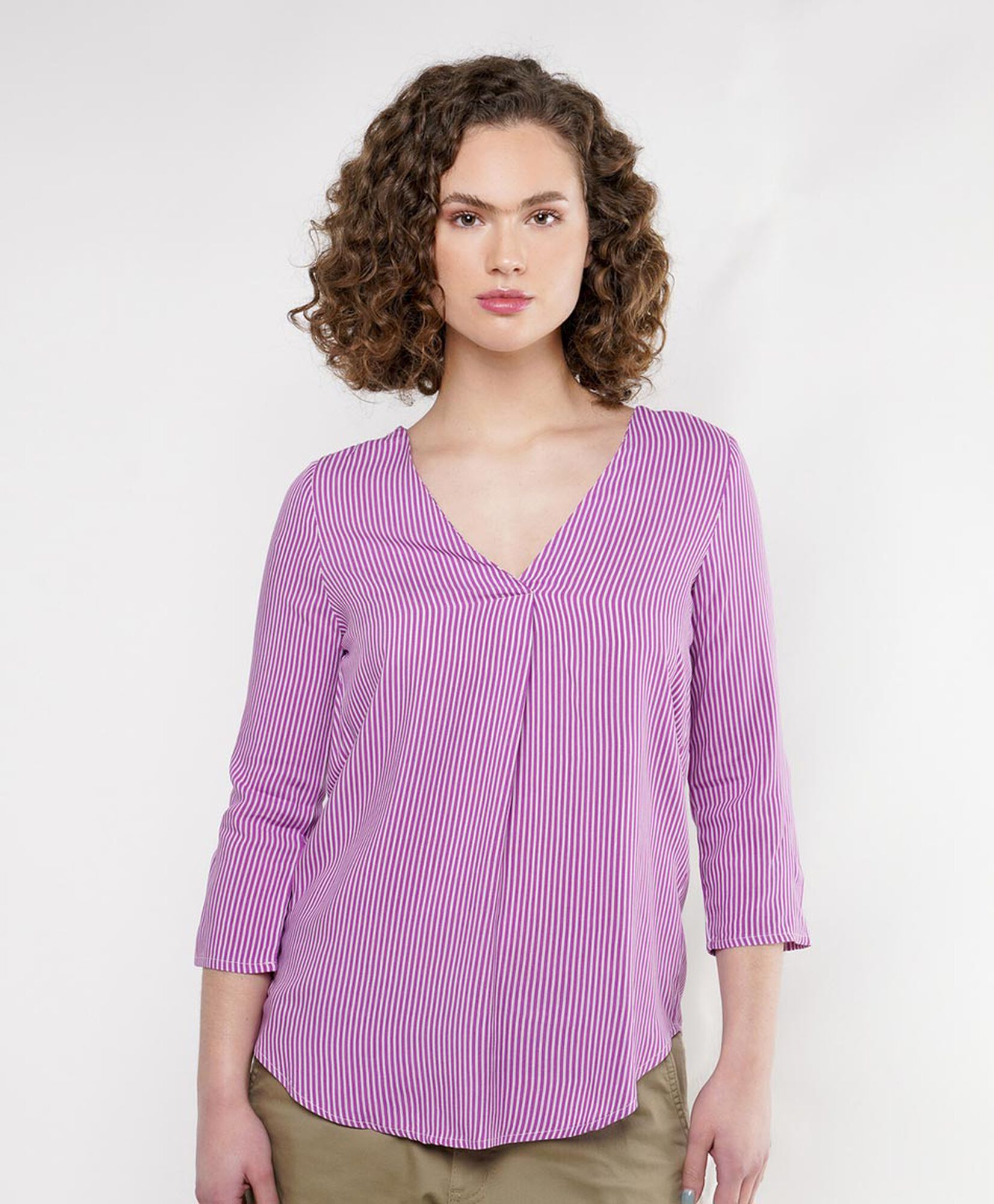 Blusa mujer líneas media manga Blusa mujer líneas media manga