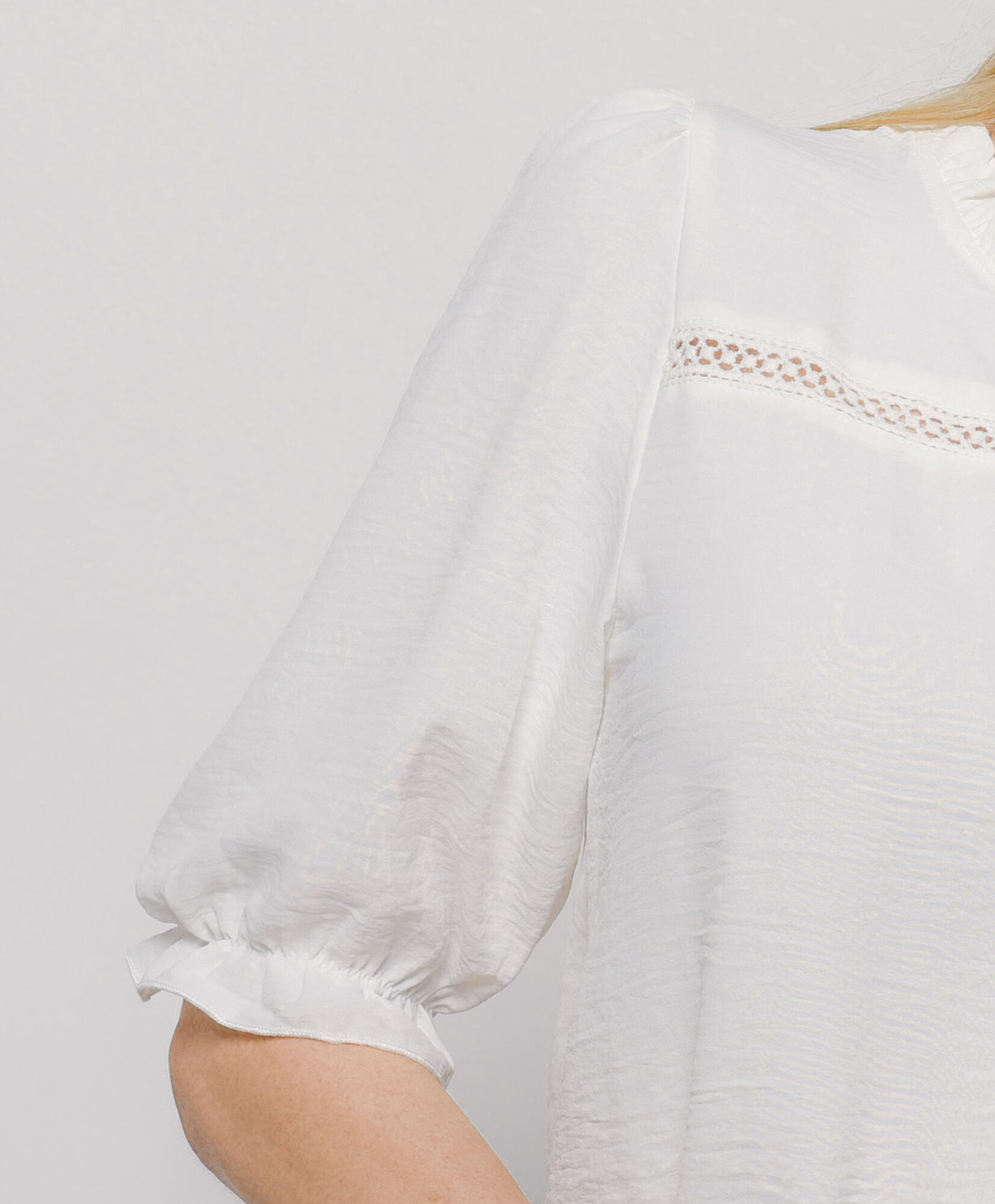 Blusa mujer botones encaje Blusa mujer botones encaje