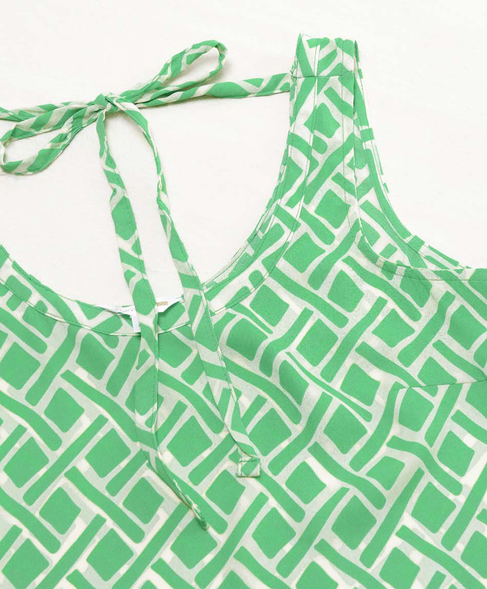 Blusa mujer cuadros bicolor