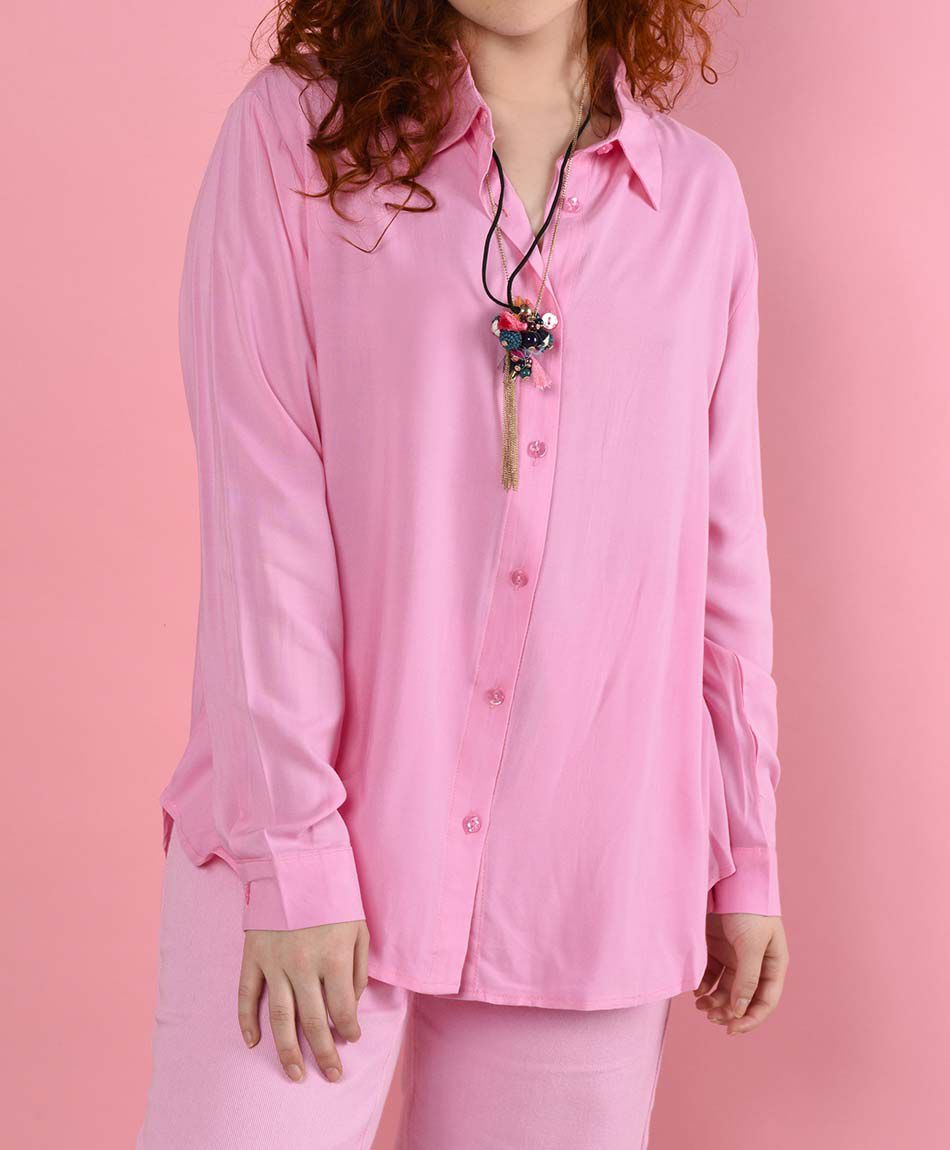 Blusa camisero oversize manga larga