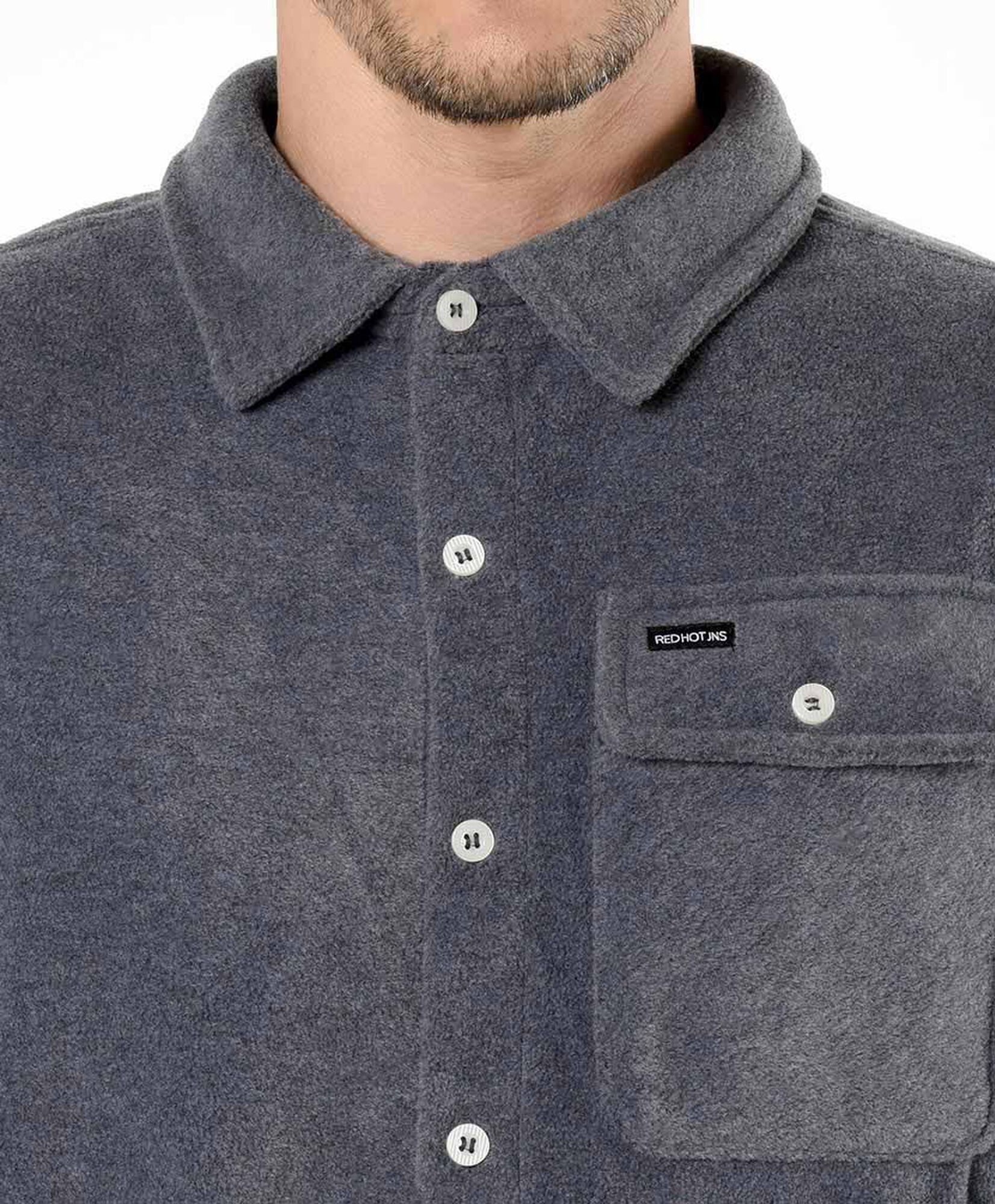 Chaqueta hombre polar leñadora gris Chaqueta hombre polar leñadora gris