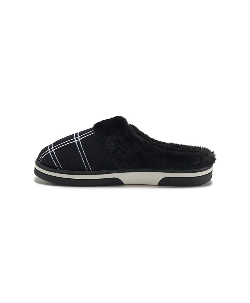Pantufla hombre cuadros forrada