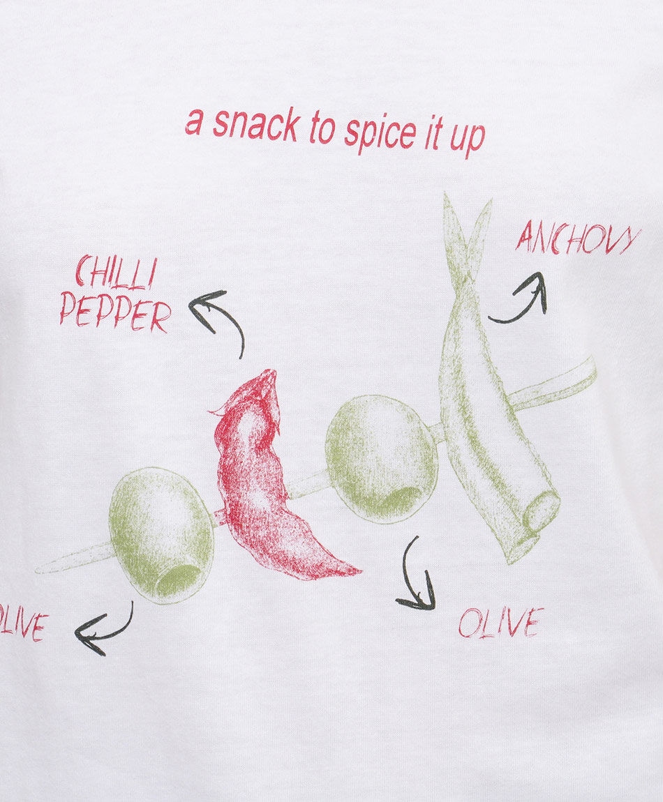 Polera mujer estampado oliva