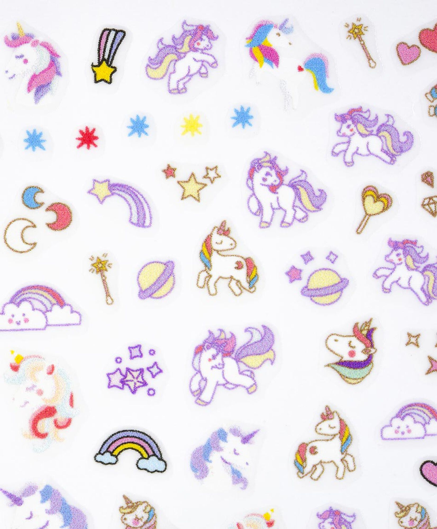 Sticker niña unicornio para uñas Sticker niña unicornio para uñas
