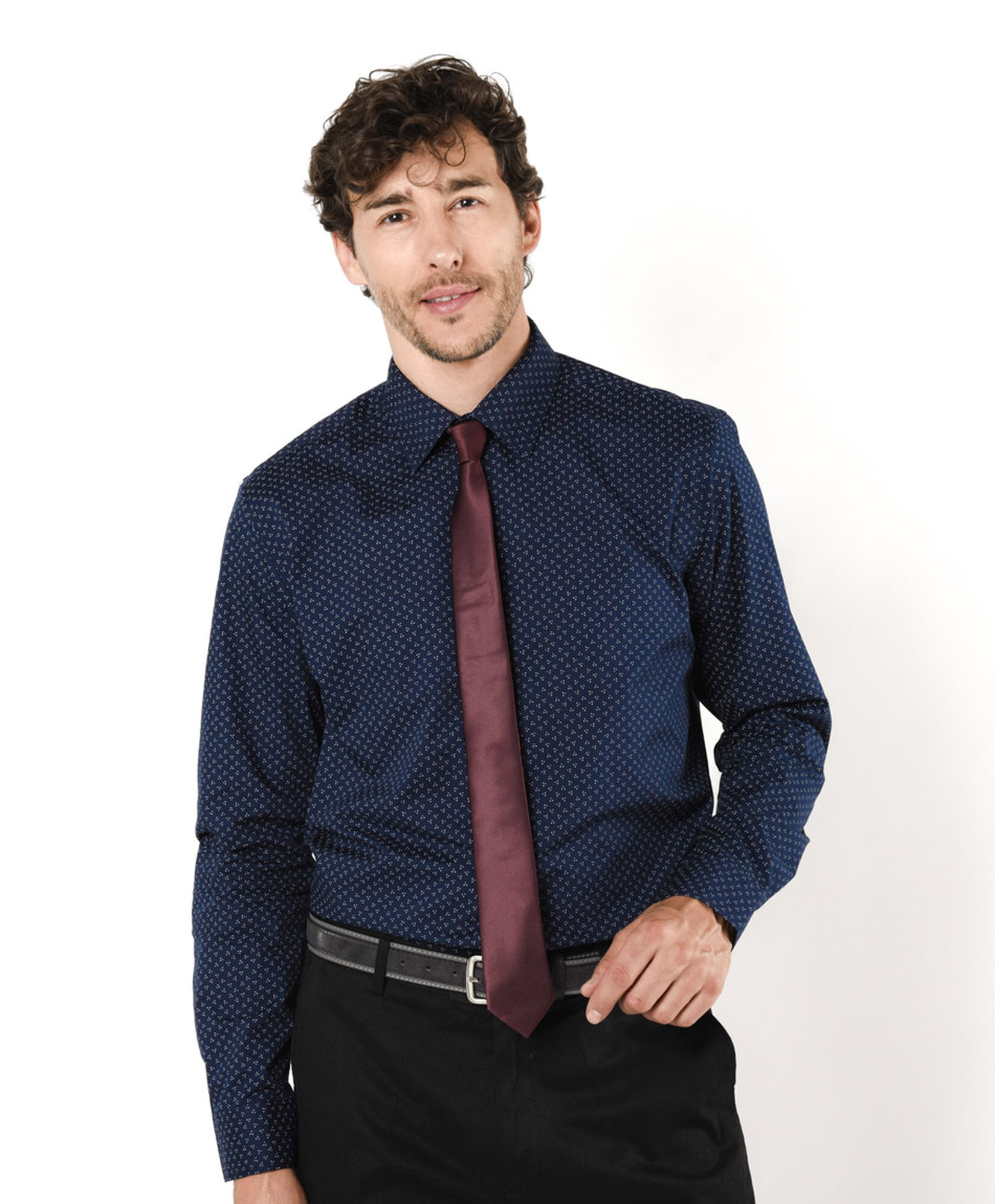 Camisa hombre puntos azul Camisa hombre puntos azul