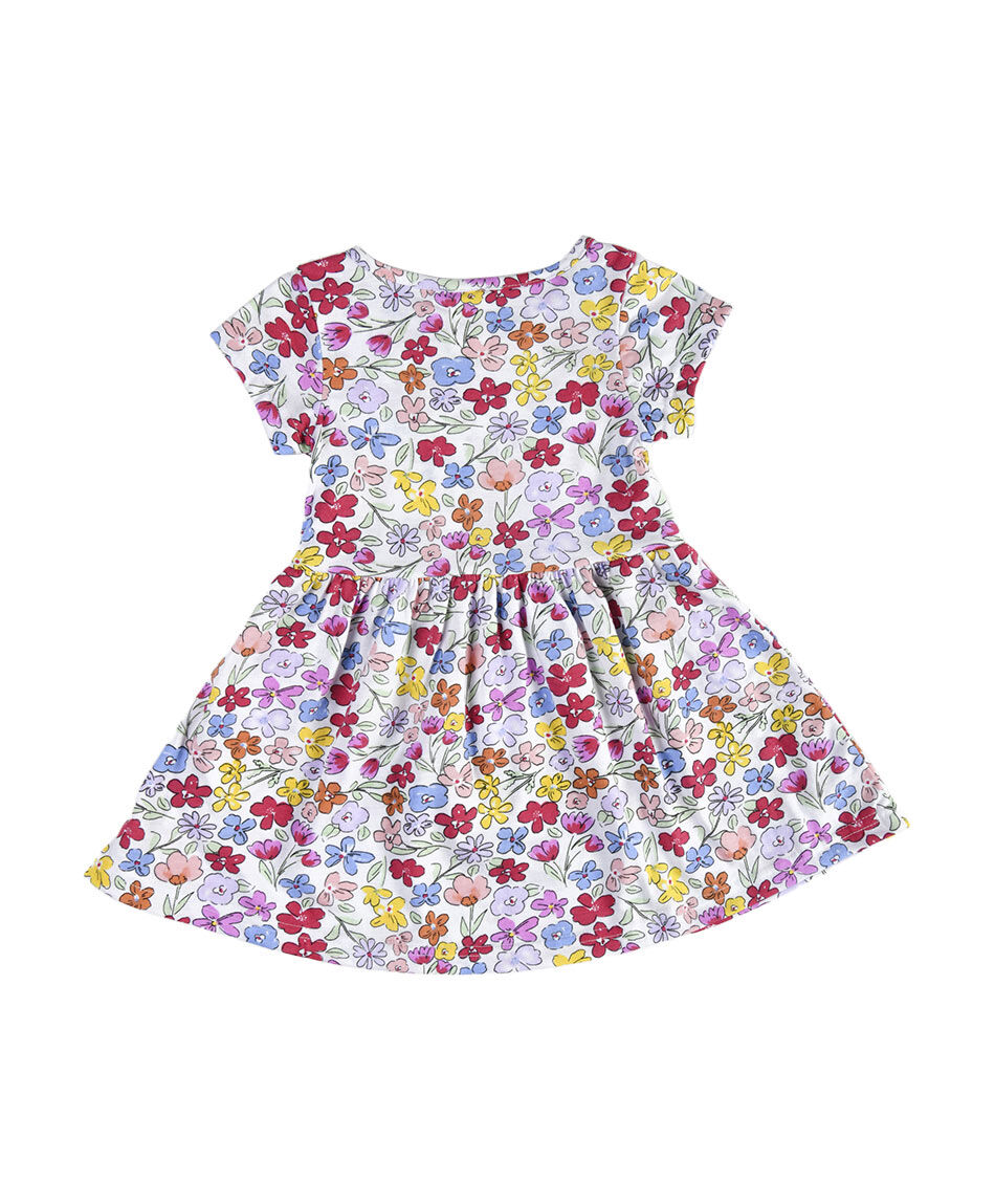 Vestido beb&eacute; flores multicolor