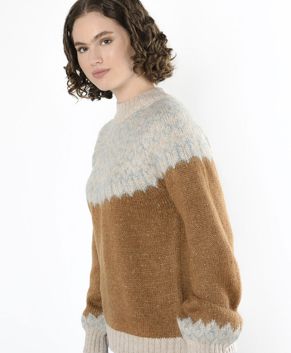 Sweater mujer nordic bicolor